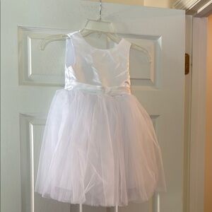 Elegant White Kids Costume Dress